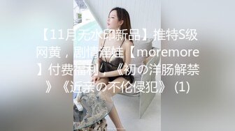 【11月无水印新品】推特S级网黄，剧情淫娃【moremore】付费福利，《初の洋肠解禁》《近亲の不伦侵犯》 (1)